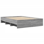 vidaXL Πλαίσιο Κρεβατιού Γκρι Sonoma 135x190 εκ. Επεξεργασμένο Ξύλο