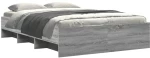 vidaXL Πλαίσιο Κρεβατιού Γκρι Sonoma 135x190 εκ. Επεξεργασμένο Ξύλο