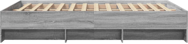 vidaXL Πλαίσιο Κρεβατιού Γκρι Sonoma 135x190 εκ. Επεξεργασμένο Ξύλο