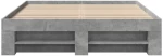 vidaXL Πλαίσιο Κρεβατιού Γκρι Σκυροδέματος 140x190 εκ. Επεξεργ. Ξύλο