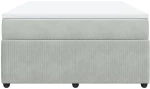 vidaXL Κρεβάτι Boxspring με Στρώμα Ανοιχτό Γκρι 160x200 εκ. Βελούδινο
