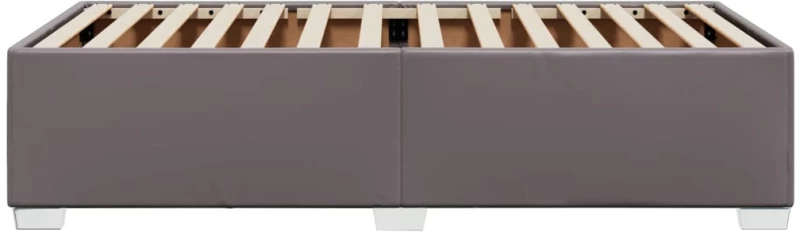vidaXL Πλαίσιο Κρεβατιού Γκρι 90x190 εκ. από Συνθετικό Δέρμα