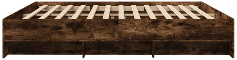 vidaXL Πλαίσιο Κρεβατιού Καπνιστή Δρυς 180x200 εκ. Επεξεργασμένο Ξύλο