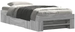 vidaXL Πλαίσιο Κρεβατιού Γκρι Sonoma 75x190 εκ. Επεξεργασμένο Ξύλο