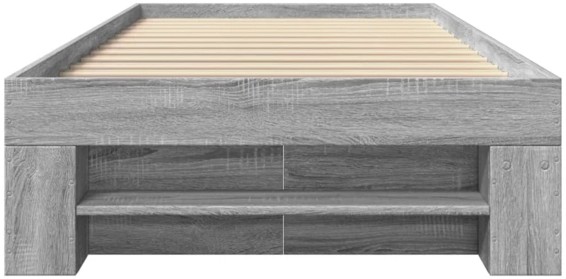 vidaXL Πλαίσιο Κρεβατιού Γκρι Sonoma 75x190 εκ. Επεξεργασμένο Ξύλο