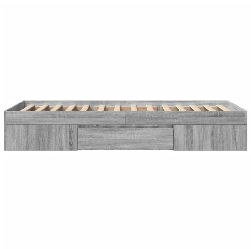 vidaXL Πλαίσιο Κρεβατιού Γκρι Sonoma 75x190 εκ. Επεξεργασμένο Ξύλο