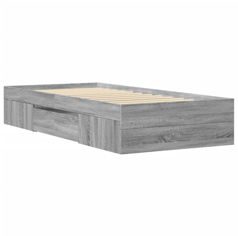 vidaXL Πλαίσιο Κρεβατιού Γκρι Sonoma 75x190 εκ. Επεξεργασμένο Ξύλο