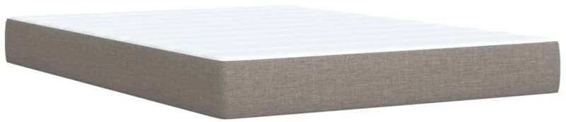 vidaXL Κρεβάτι Boxspring με Στρώμα Taupe 160x200 εκ. Υφασμάτινο