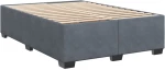 vidaXL Κρεβάτι Boxspring με Στρώμα Σκούρο Γκρι 160x200 εκ. Βελούδινο