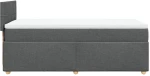 vidaXL Κρεβάτι Boxspring με Στρώμα Σκούρο Γκρι 90x200 εκ. Υφασμάτινο