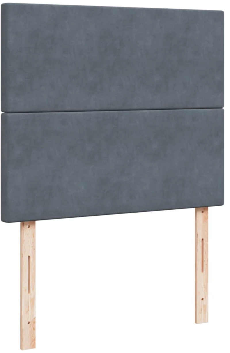 vidaXL Κρεβάτι Boxspring με Στρώμα Σκούρο Γκρι 120x200 εκ. Βελούδινο