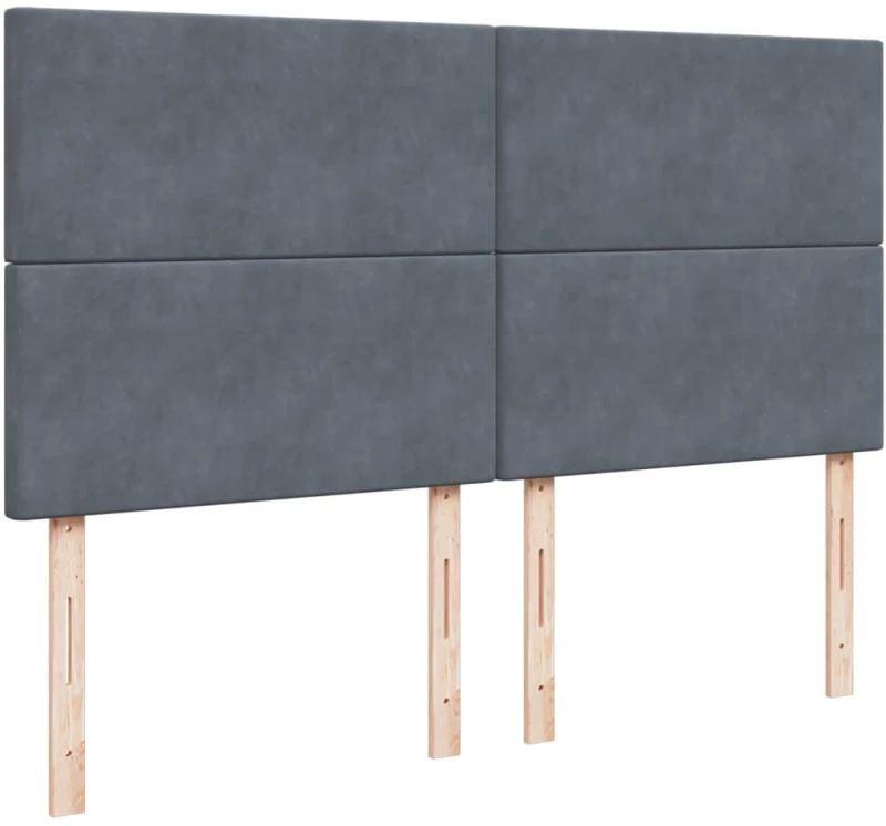 vidaXL Κρεβάτι Boxspring με Στρώμα Σκούρο Γκρι 180x200 εκ. Βελούδινο