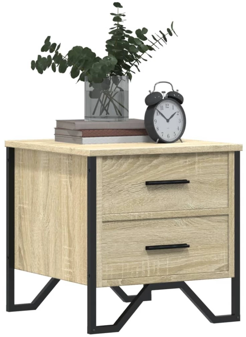 vidaXL Κομοδίνα 2 τεμ. Sonoma Δρυς 40x41x40 εκ. από Επεξεργασμένο Ξύλο