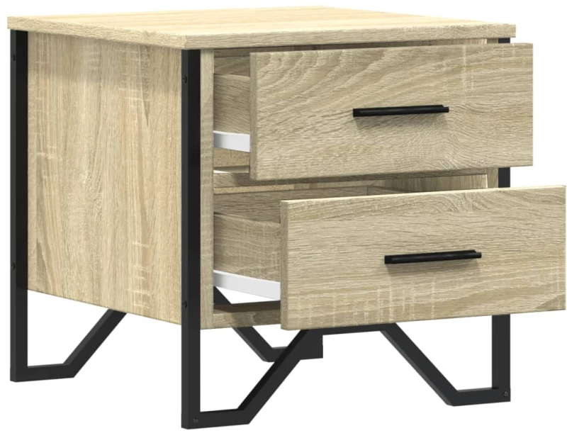 vidaXL Κομοδίνα 2 τεμ. Sonoma Δρυς 40x41x40 εκ. από Επεξεργασμένο Ξύλο