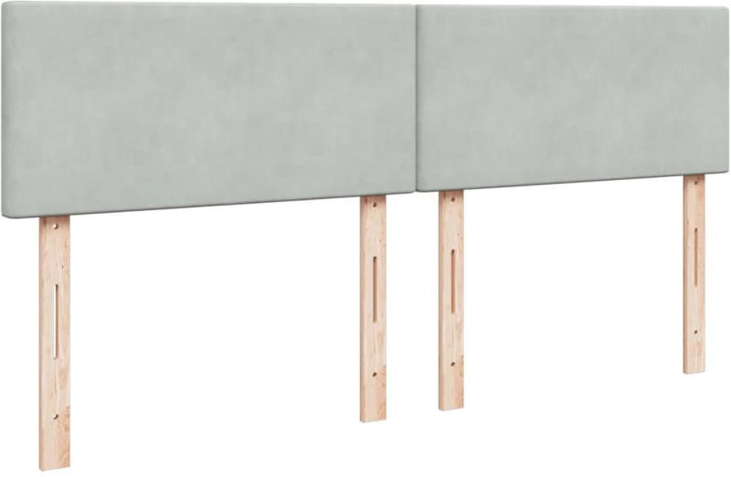 vidaXL Κρεβάτι Boxspring με Στρώμα Ανοιχτό Γκρι 180x200 εκ. Βελούδινο