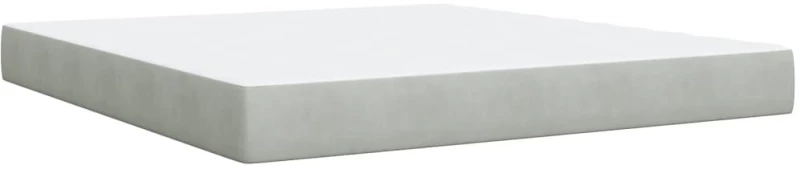 vidaXL Κρεβάτι Boxspring με Στρώμα Ανοιχτό Γκρι 180x200 εκ. Βελούδινο