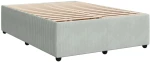 vidaXL Κρεβάτι Boxspring με Στρώμα Ανοιχτό Γκρι 140x200 εκ. Βελούδινο