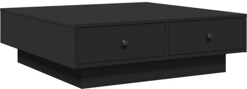 vidaXL Τραπεζάκι Σαλονιού Μαύρο 90 x 90 x 28 εκ. Επεξεργασμένο Ξύλο