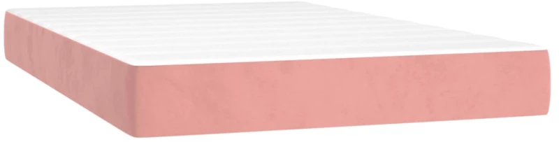 vidaXL Στρώμα με Pocket Springs Ροζ 120x210x20 εκ. Βελούδινο
