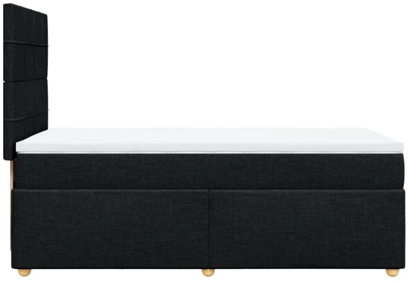 vidaXL Κρεβάτι Boxspring με Στρώμα Μαύρο 100 x 200 εκ. Υφασμάτινο