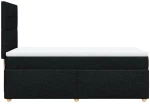 vidaXL Κρεβάτι Boxspring με Στρώμα Μαύρο 100 x 200 εκ. Υφασμάτινο