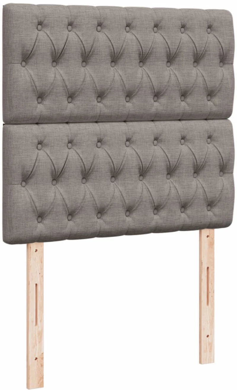 vidaXL Κρεβάτι Boxspring με Στρώμα Taupe 100 x 200 εκ. Υφασμάτινο