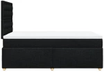 vidaXL Κρεβάτι Boxspring με Στρώμα Μαύρο 120x190 εκ. Υφασμάτινο