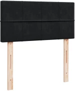 vidaXL Κρεβάτι Boxspring με Στρώμα Μαύρο 90x200 εκ. Βελούδινο