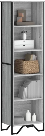 vidaXL Βιβλιοθήκη Γκρι Sonoma 50x31x169 εκ. από Επεξεργ. Ξύλο
