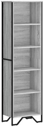 vidaXL Βιβλιοθήκη Γκρι Sonoma 50x31x169 εκ. από Επεξεργ. Ξύλο