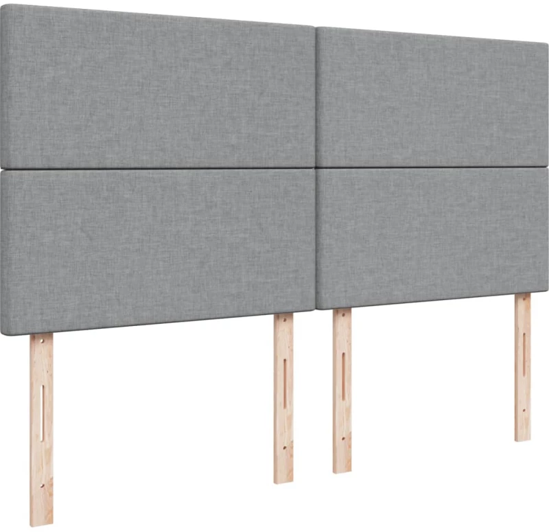 vidaXL Κρεβάτι Boxspring με Στρώμα Ανοιχτό Γκρι 180x200 εκ. Υφασμάτινο