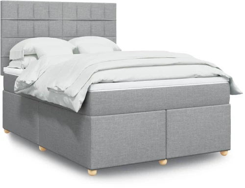 vidaXL Κρεβάτι Boxspring με Στρώμα Αν. Πράσινο 160x200εκ Υφασμάτινο