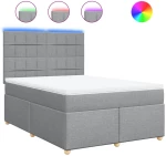 vidaXL Κρεβάτι Boxspring με Στρώμα Αν. Πράσινο 160x200εκ Υφασμάτινο
