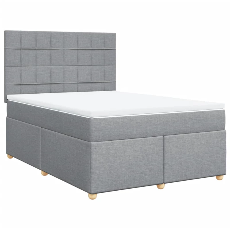 vidaXL Κρεβάτι Boxspring με Στρώμα Αν. Πράσινο 160x200εκ Υφασμάτινο