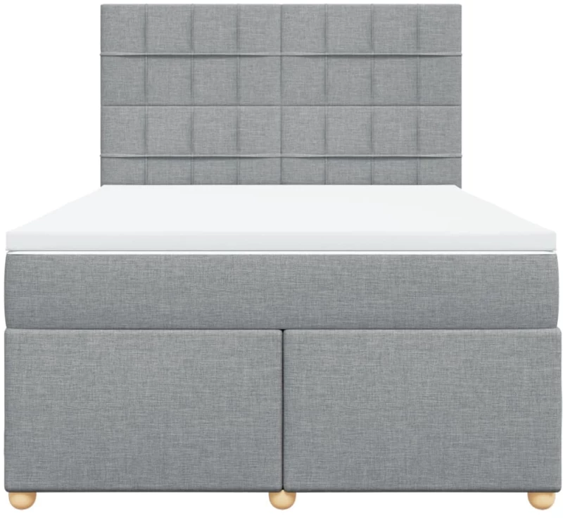 vidaXL Κρεβάτι Boxspring με Στρώμα Αν. Πράσινο 160x200εκ Υφασμάτινο