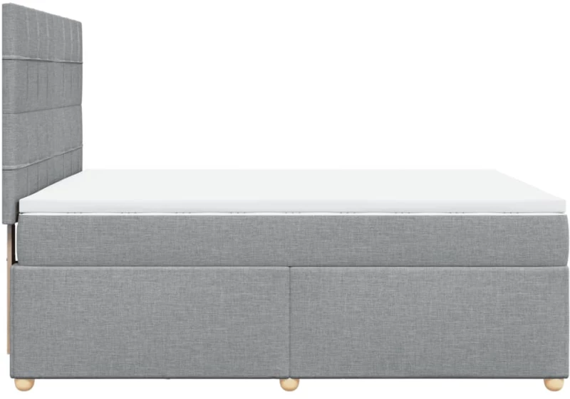 vidaXL Κρεβάτι Boxspring με Στρώμα Αν. Πράσινο 160x200εκ Υφασμάτινο