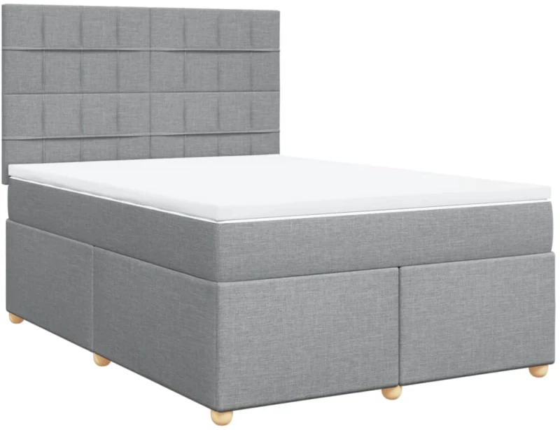 vidaXL Κρεβάτι Boxspring με Στρώμα Αν. Πράσινο 160x200εκ Υφασμάτινο