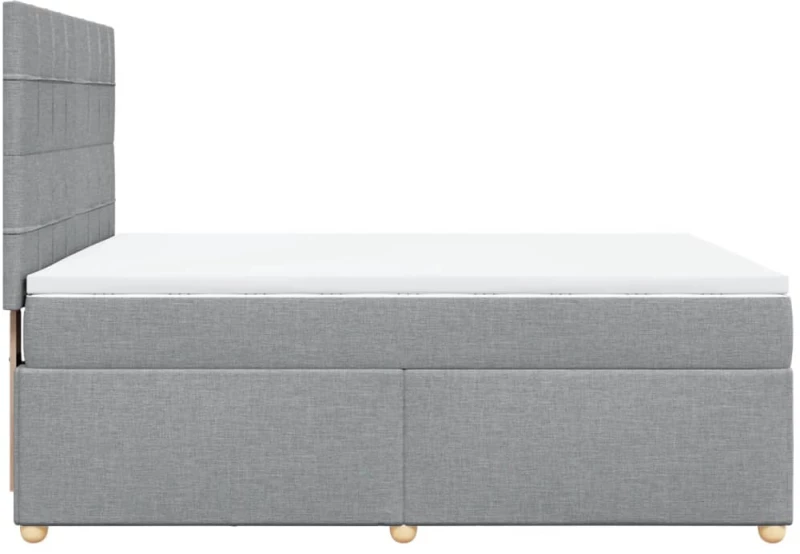 vidaXL Κρεβάτι Boxspring με Στρώμα Αν. Πράσινο 160x200εκ Υφασμάτινο