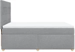 vidaXL Κρεβάτι Boxspring με Στρώμα Αν. Πράσινο 160x200εκ Υφασμάτινο