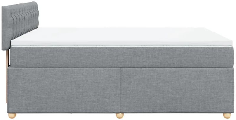 vidaXL Κρεβάτι Boxspring με Στρώμα Αν. Πράσινο 160x200εκ Υφασμάτινο