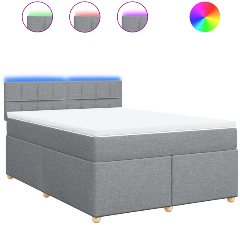 vidaXL Κρεβάτι Boxspring με Στρώμα Αν. Πράσινο 160x200εκ Υφασμάτινο