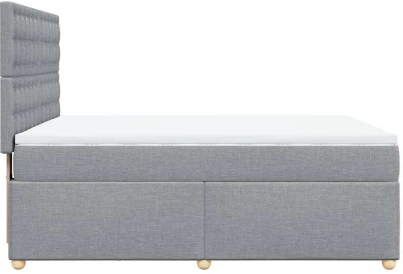 vidaXL Κρεβάτι Boxspring με Στρώμα Αν. Πράσινο 160x200εκ Υφασμάτινο