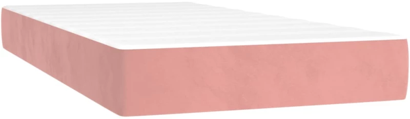 vidaXL Στρώμα με Pocket Springs Ροζ 90x220x20 εκ. Βελούδινο