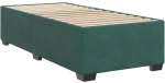 vidaXL Κρεβάτι Boxspring με Στρώμα Σκούρο Πράσινο 90x200 εκ. Βελούδινο