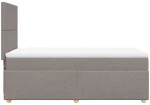 vidaXL Κρεβάτι Boxspring με Στρώμα Taupe 90x200 εκ. Υφασμάτινο