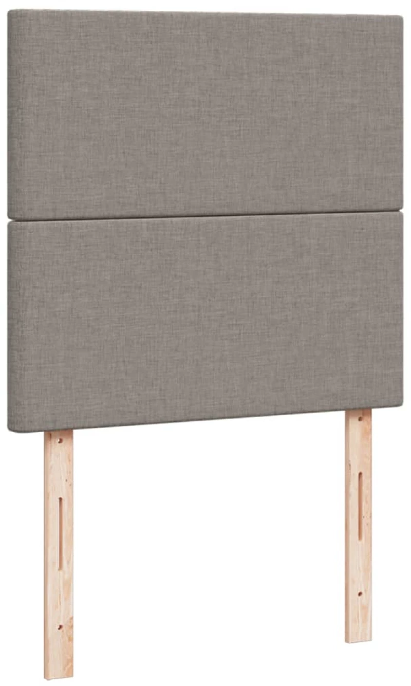 vidaXL Κρεβάτι Boxspring με Στρώμα Taupe 90x200 εκ. Υφασμάτινο