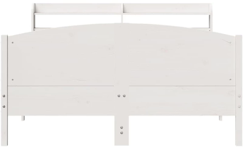 vidaXL Σκελετός Κρεβ. Χωρίς Στρώμα Λευκό 135x190 εκ Μασίφ Πεύκο