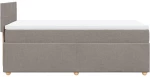 vidaXL Κρεβάτι Boxspring με Στρώμα Taupe 90x200 εκ. Υφασμάτινο