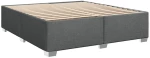 vidaXL Κρεβάτι Boxspring με Στρώμα Σκούρο Γκρι 180x200 εκ Υφασμάτιν