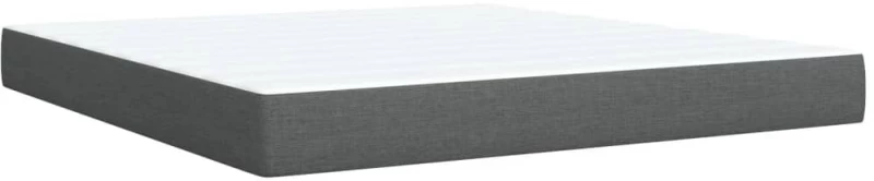 vidaXL Κρεβάτι Boxspring με Στρώμα Σκούρο Γκρι 180x200 εκ Υφασμάτιν